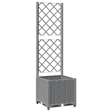 Plantenbak Met Latwerk Polypropeen 40 x 40 x 136 cm Lichtgrijs