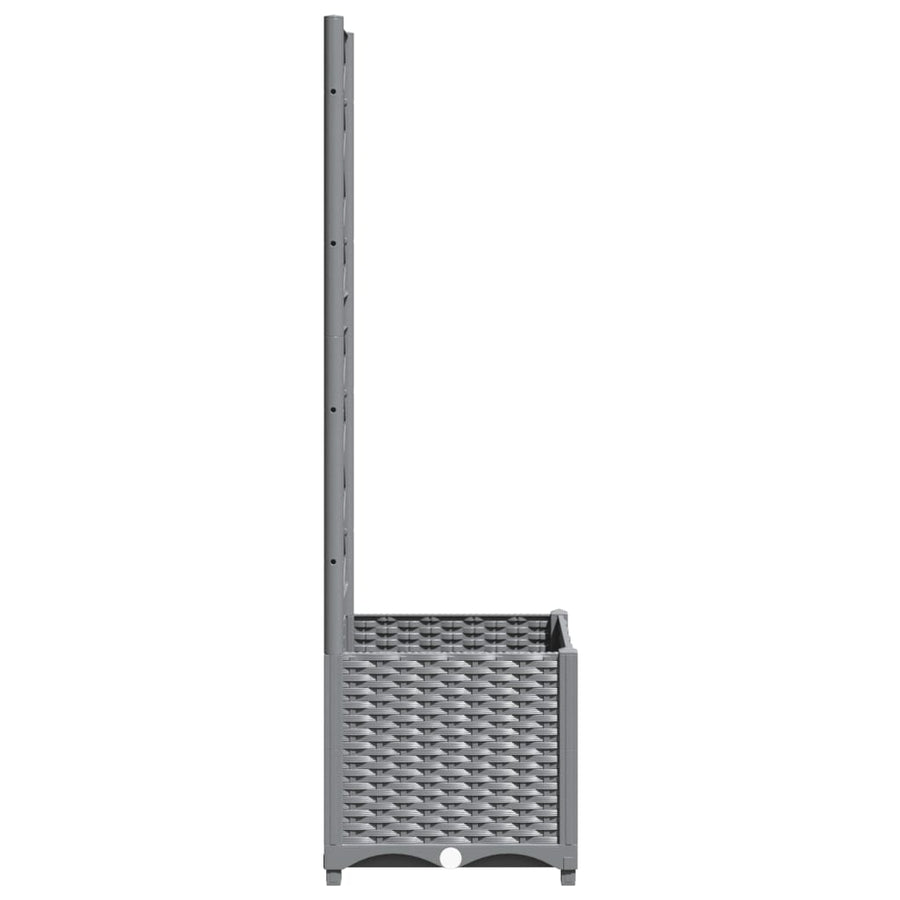 Plantenbak Met Latwerk Polypropeen 40 x 40 x 136 cm Lichtgrijs