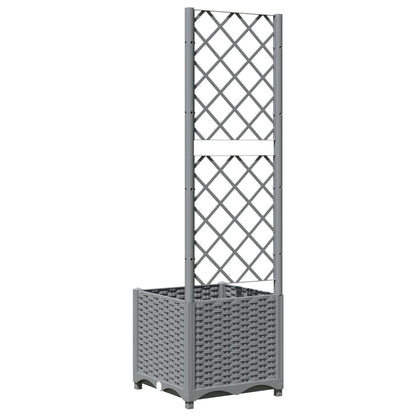 Plantenbak Met Latwerk Polypropeen 40 x 40 x 136 cm Lichtgrijs