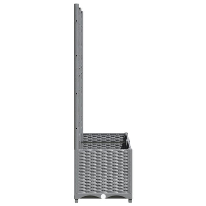 Plantenbak Met Latwerk Polypropeen 80 x 40 x 136 cm Lichtgrijs
