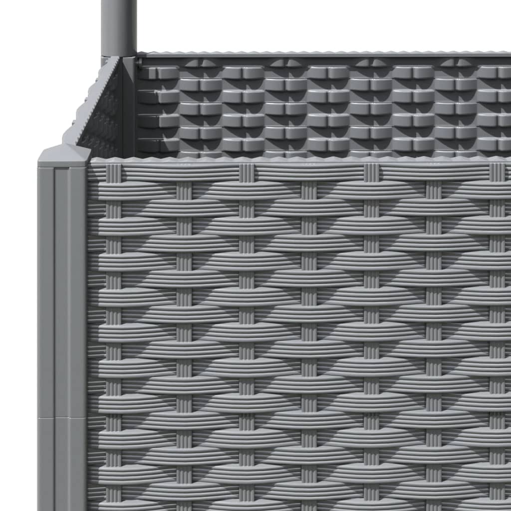 Plantenbak Met Latwerk Polypropeen 80 x 40 x 136 cm Lichtgrijs