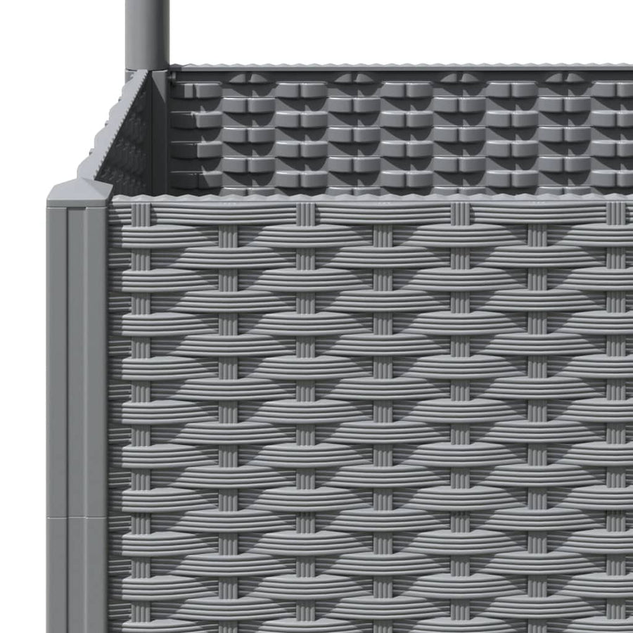 Plantenbak Met Latwerk Polypropeen 80 x 40 x 136 cm Lichtgrijs