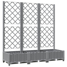 Plantenbak Met Latwerk 20X40X2,5 Cm Polypropeen 120 x 40 x 121.5 cm Lichtgrijs