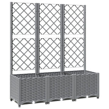 Plantenbak Met Latwerk Polypropeen 120 x 40 x 136 cm Lichtgrijs