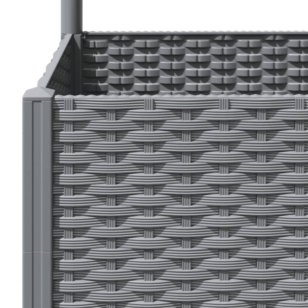 Plantenbak Met Latwerk Polypropeen 80 x 80 x 136 cm Lichtgrijs