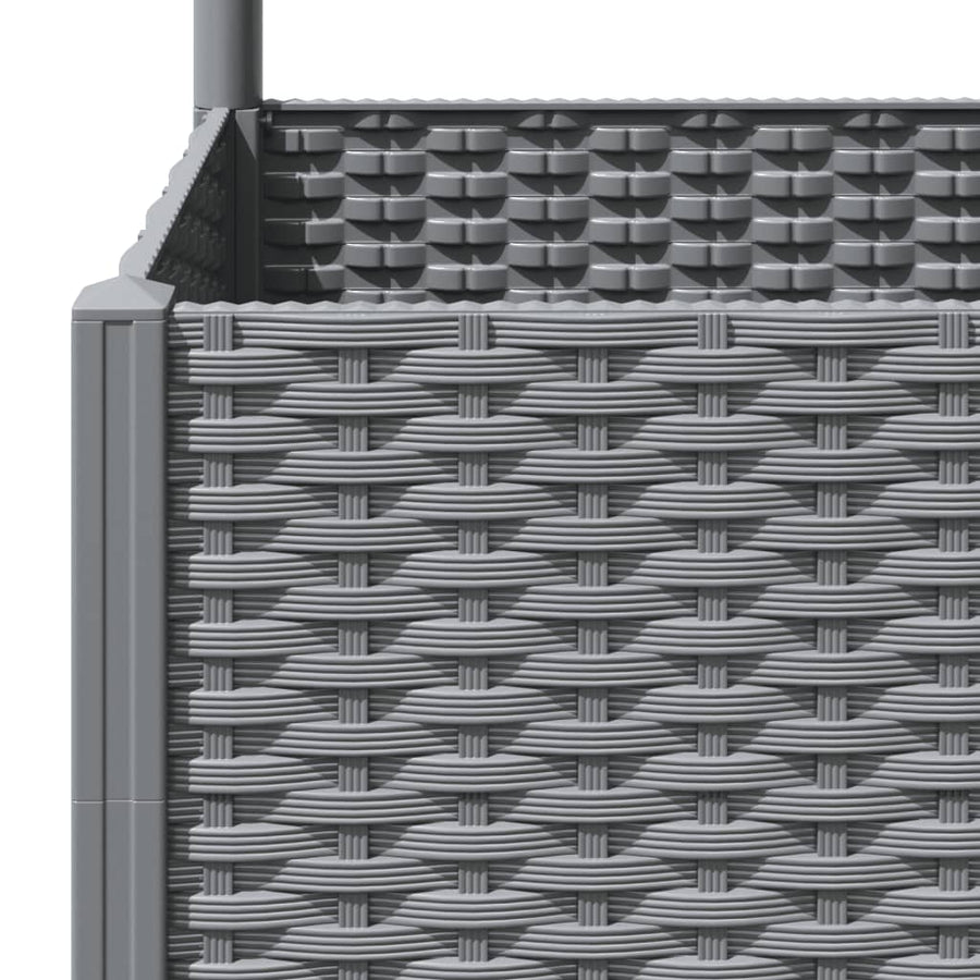 Plantenbak Met Latwerk Polypropeen 80 x 80 x 136 cm Lichtgrijs