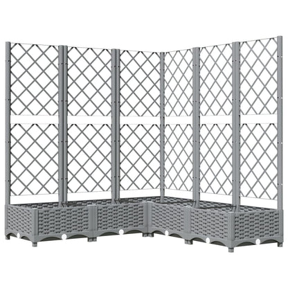 Plantenbak Met Latwerk 20X20X2,5 Cm Polypropeen 120 x 120 x 121.5 cm Lichtgrijs