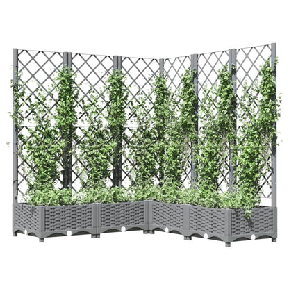 Plantenbak Met Latwerk 20X20X2,5 Cm Polypropeen 120 x 120 x 121.5 cm Lichtgrijs