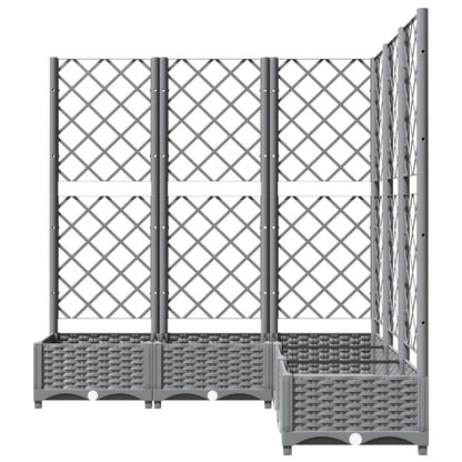 Plantenbak Met Latwerk 20X20X2,5 Cm Polypropeen 120 x 120 x 121.5 cm Lichtgrijs