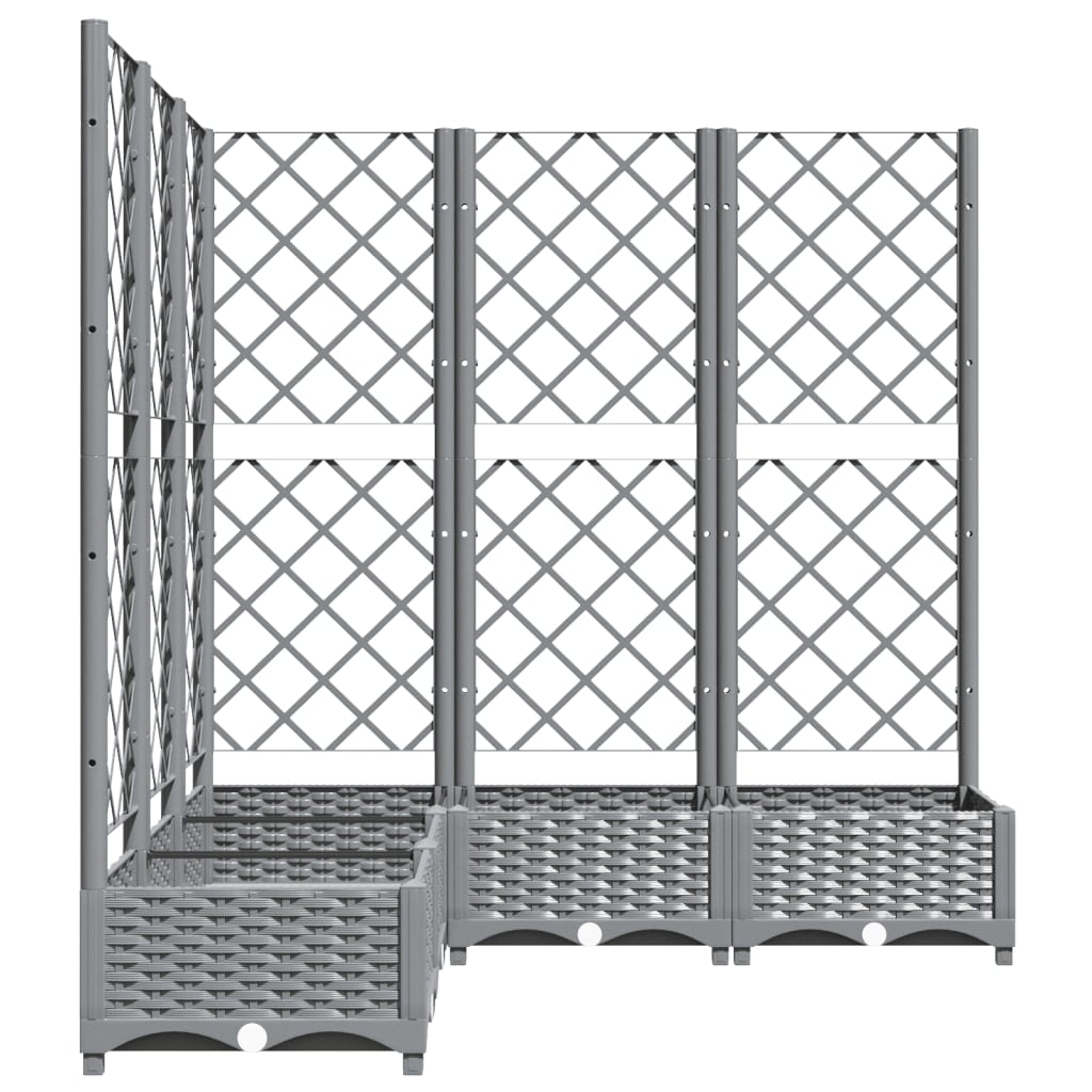 Plantenbak Met Latwerk 20X20X2,5 Cm Polypropeen 120 x 120 x 121.5 cm Lichtgrijs