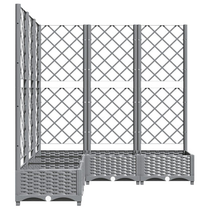 Plantenbak Met Latwerk 20X20X2,5 Cm Polypropeen 120 x 120 x 121.5 cm Lichtgrijs