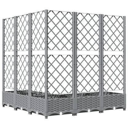 Plantenbak Met Latwerk 20X20X2,5 Cm Polypropeen 120 x 120 x 121.5 cm Lichtgrijs