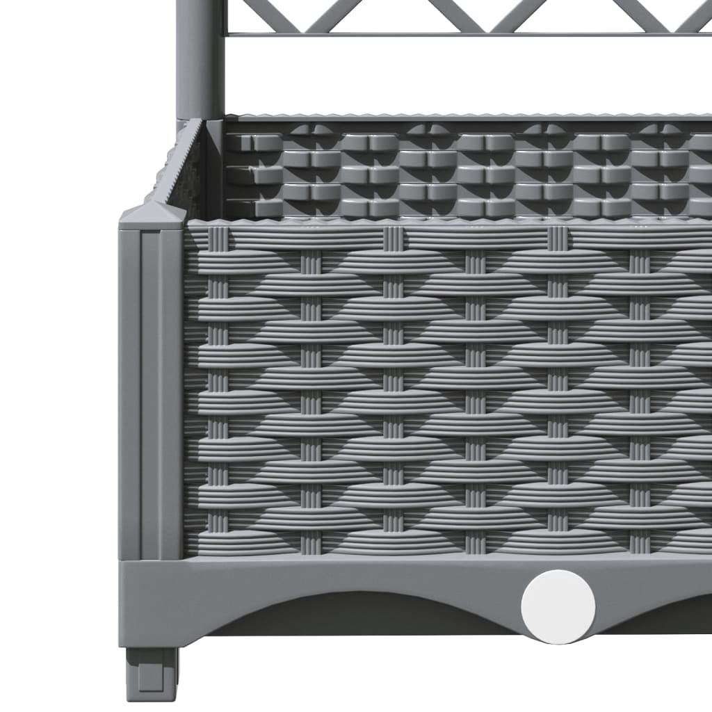 Plantenbak Met Latwerk 20X20X2,5 Cm Polypropeen 120 x 120 x 121.5 cm Lichtgrijs