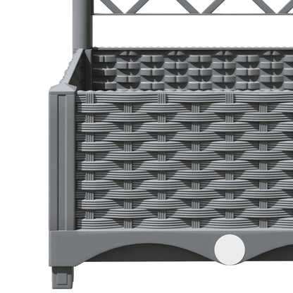 Plantenbak Met Latwerk 20X20X2,5 Cm Polypropeen 120 x 120 x 121.5 cm Lichtgrijs