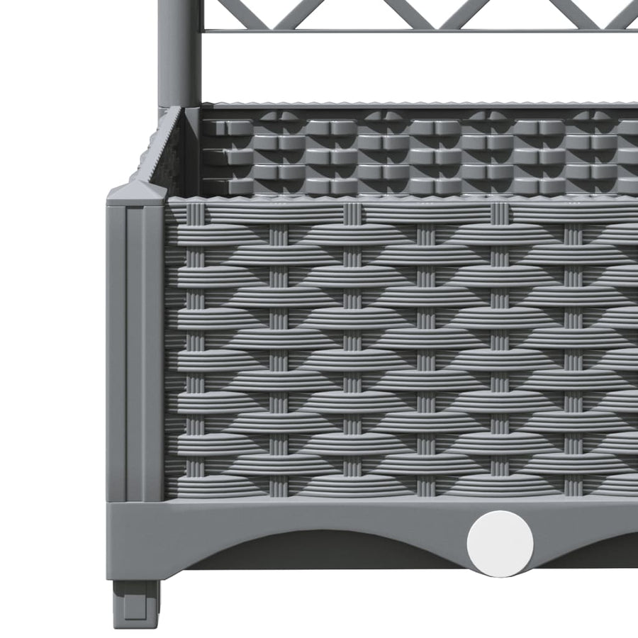 Plantenbak Met Latwerk 20X20X2,5 Cm Polypropeen 120 x 120 x 121.5 cm Lichtgrijs