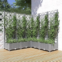 Plantenbak Met Latwerk 20X20X2,5 Cm Polypropeen 120 x 120 x 121.5 cm Lichtgrijs