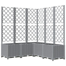 Plantenbak Met Latwerk Polypropeen 120 x 120 x 136 cm Lichtgrijs