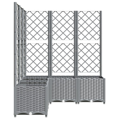 Plantenbak Met Latwerk Polypropeen 120 x 120 x 136 cm Lichtgrijs