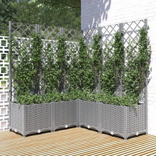 Plantenbak Met Latwerk Polypropeen 120 x 120 x 136 cm Lichtgrijs