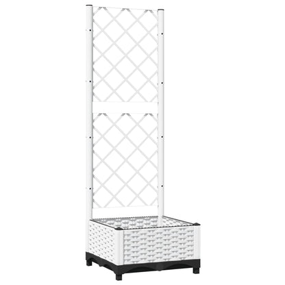 Plantenbak Met Latwerk 40X40X2,5 Cm Polypropeen 40 x 40 x 121.5 cm Wit
