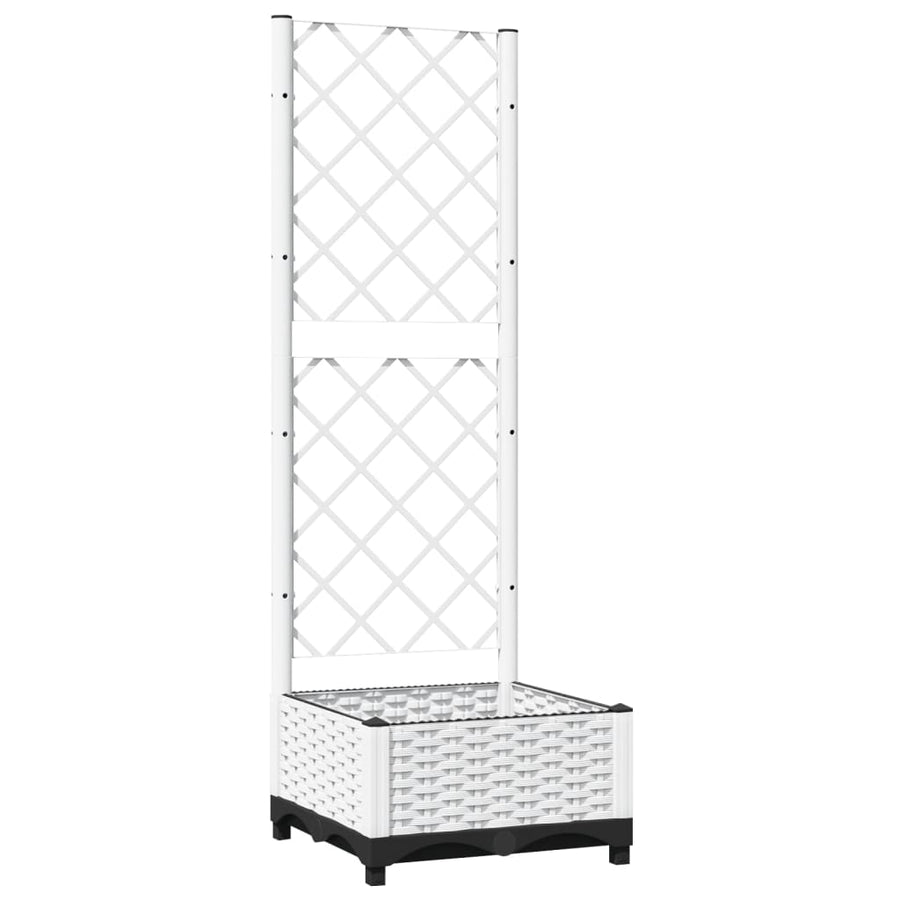 Plantenbak Met Latwerk 40X40X2,5 Cm Polypropeen 40 x 40 x 121.5 cm Wit