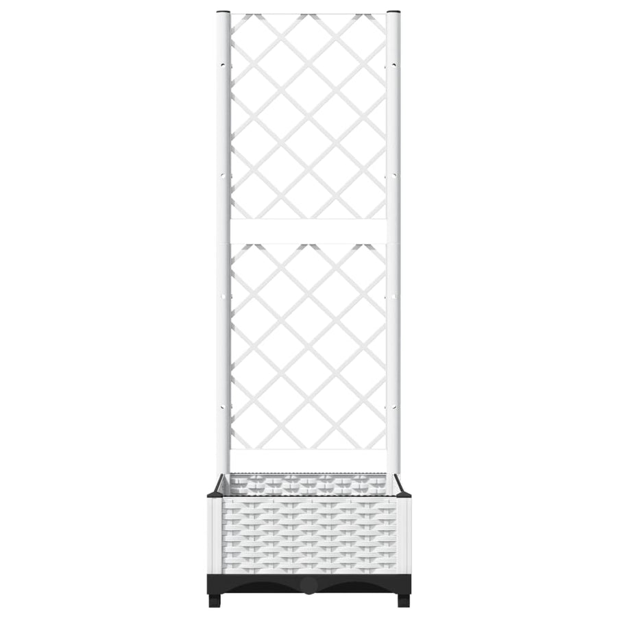 Plantenbak Met Latwerk 40X40X2,5 Cm Polypropeen 40 x 40 x 121.5 cm Wit