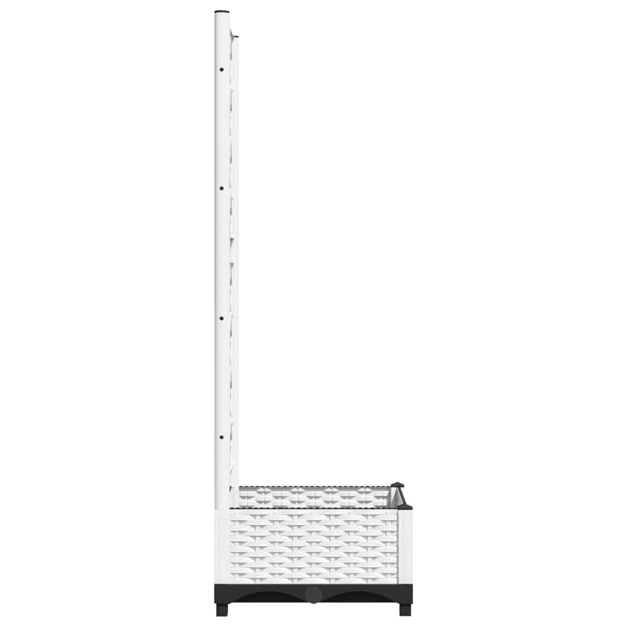 Plantenbak Met Latwerk 40X40X2,5 Cm Polypropeen 40 x 40 x 121.5 cm Wit