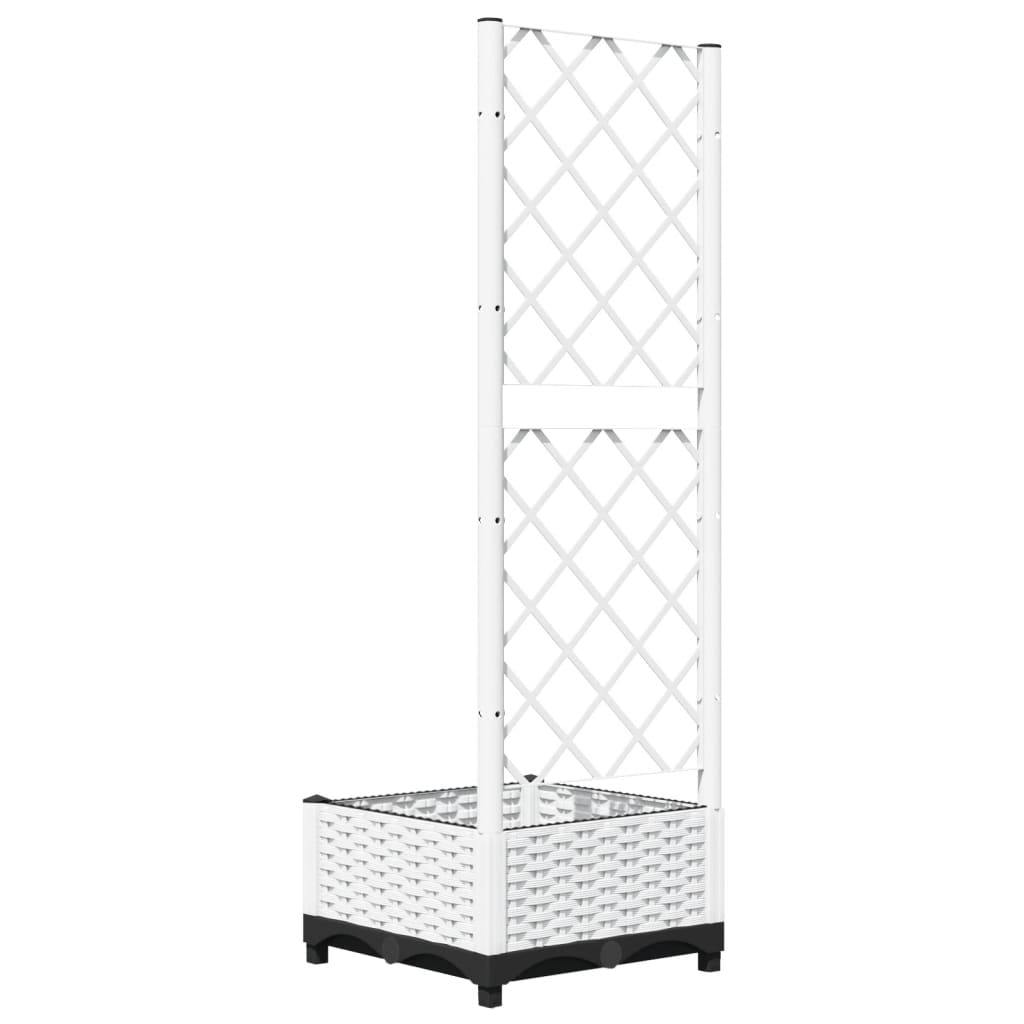 Plantenbak Met Latwerk 40X40X2,5 Cm Polypropeen 40 x 40 x 121.5 cm Wit