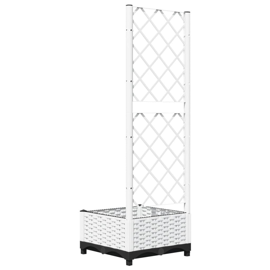 Plantenbak Met Latwerk 40X40X2,5 Cm Polypropeen 40 x 40 x 121.5 cm Wit