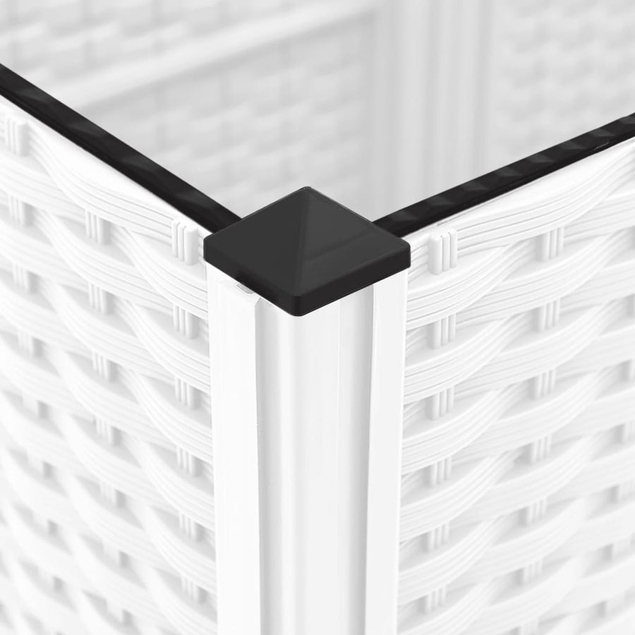 Plantenbak Met Latwerk 40X40X2,5 Cm Polypropeen 40 x 40 x 121.5 cm Wit