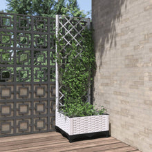 Plantenbak Met Latwerk 40X40X2,5 Cm Polypropeen 40 x 40 x 121.5 cm Wit