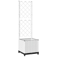 Plantenbak Met Latwerk Polypropeen 40 x 40 x 136 cm Wit