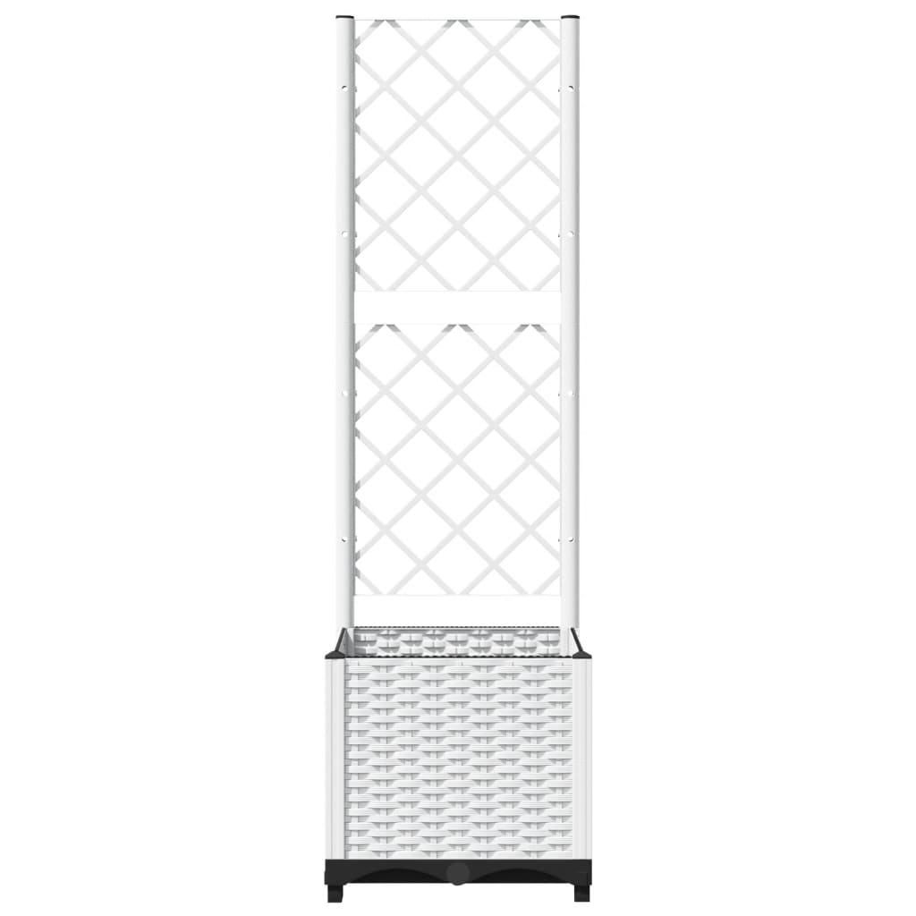 Plantenbak Met Latwerk Polypropeen 40 x 40 x 136 cm Wit