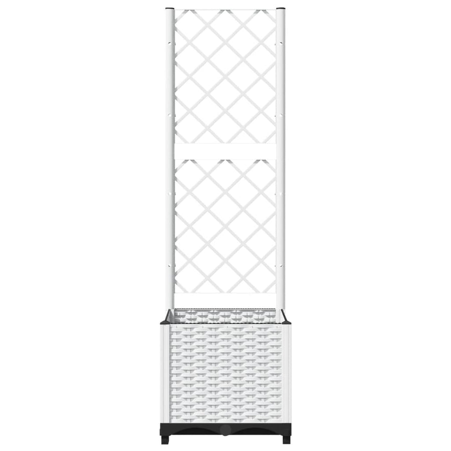Plantenbak Met Latwerk Polypropeen 40 x 40 x 136 cm Wit