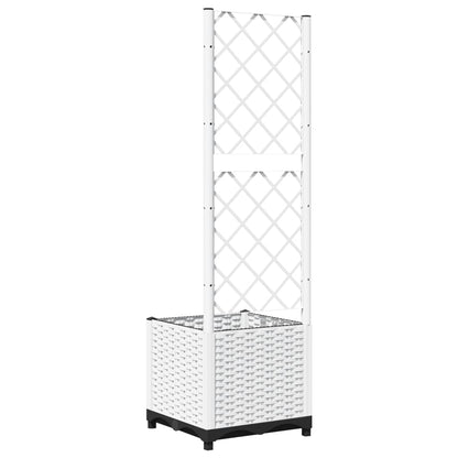 Plantenbak Met Latwerk Polypropeen 40 x 40 x 136 cm Wit