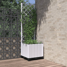 Plantenbak Met Latwerk Polypropeen 40 x 40 x 136 cm Wit