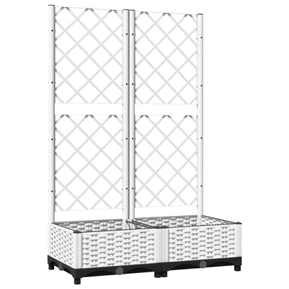 Plantenbak Met Latwerk 80X40X2,5 Cm Polypropeen 80 x 40 x 121.5 cm Wit