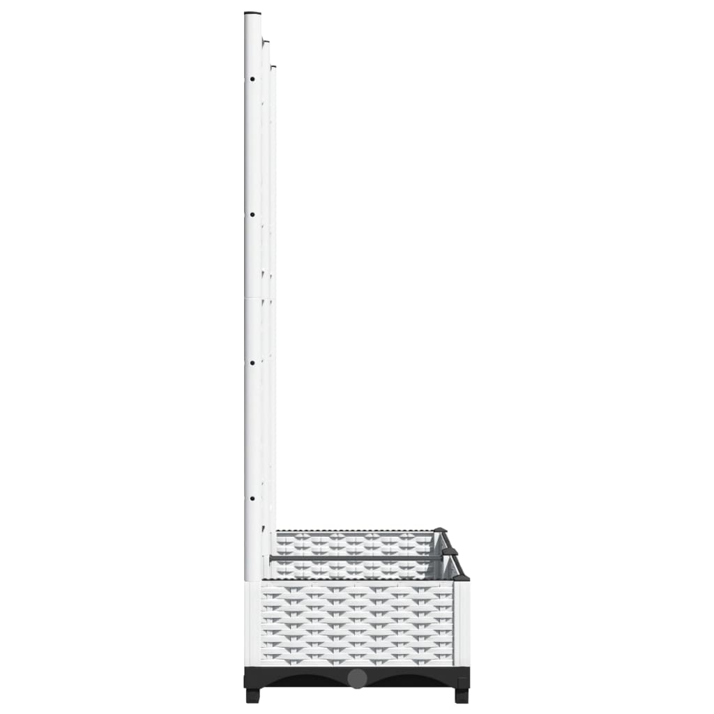 Plantenbak Met Latwerk 80X40X2,5 Cm Polypropeen 80 x 40 x 121.5 cm Wit