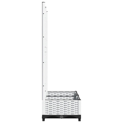 Plantenbak Met Latwerk 80X40X2,5 Cm Polypropeen 80 x 40 x 121.5 cm Wit