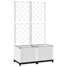 Plantenbak Met Latwerk Polypropeen 80 x 40 x 136 cm Wit