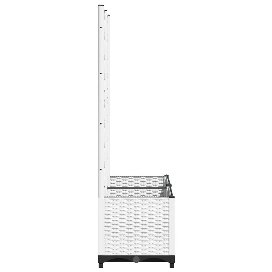 Plantenbak Met Latwerk Polypropeen 80 x 40 x 136 cm Wit
