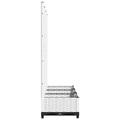 Plantenbak Met Latwerk 20X40X2,5 Cm Polypropeen 120 x 40 x 121.5 cm Wit