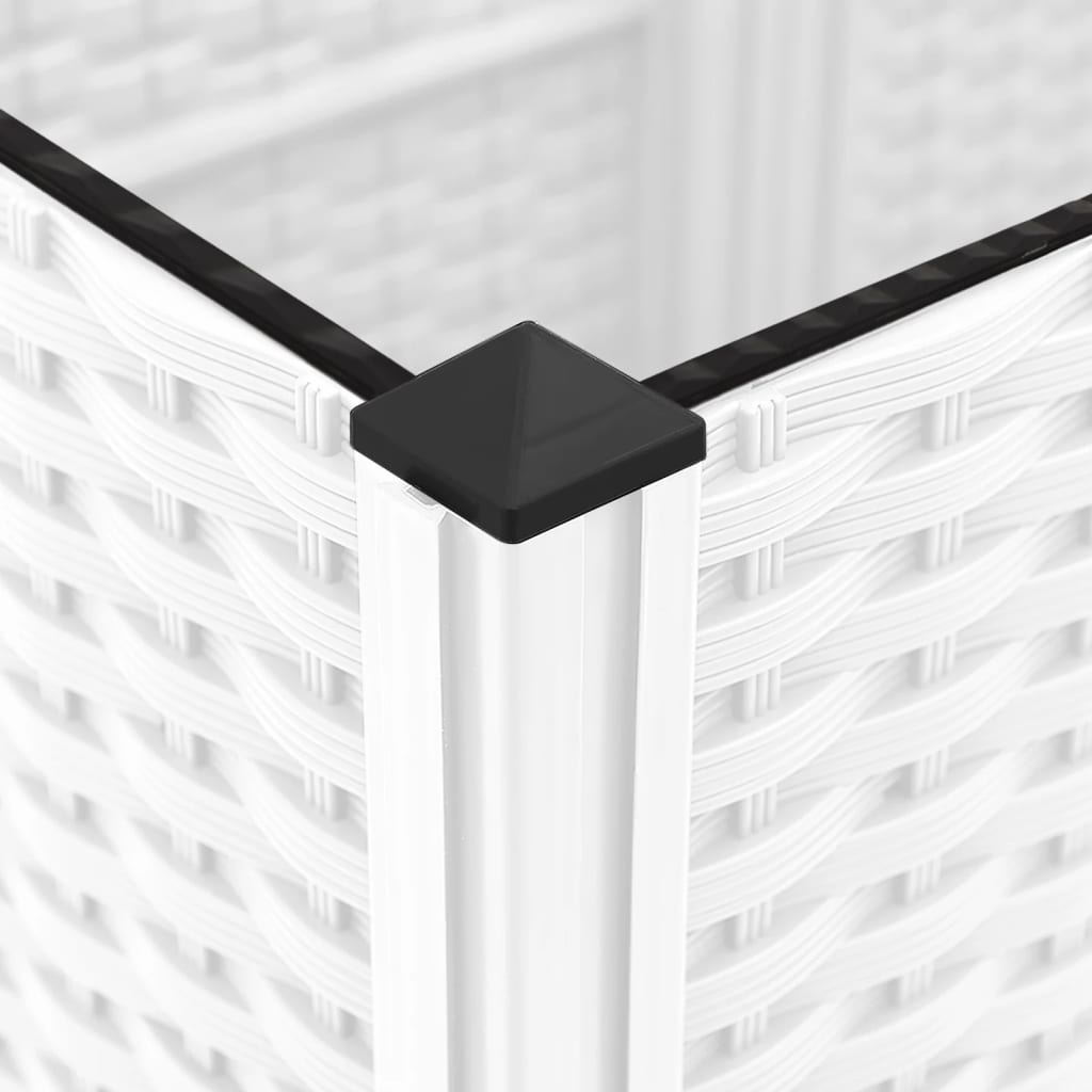 Plantenbak Met Latwerk 20X40X2,5 Cm Polypropeen 120 x 40 x 121.5 cm Wit