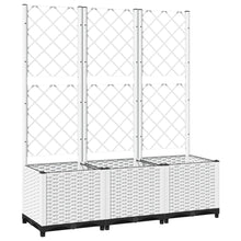 Plantenbak Met Latwerk Polypropeen 120 x 40 x 136 cm Wit