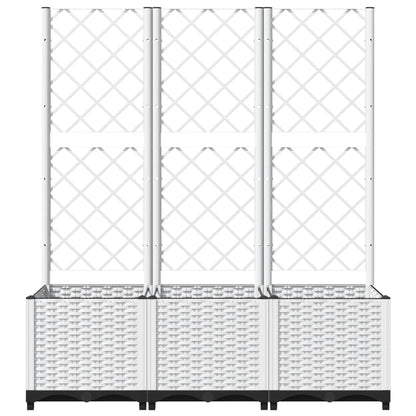 Plantenbak Met Latwerk Polypropeen 120 x 40 x 136 cm Wit