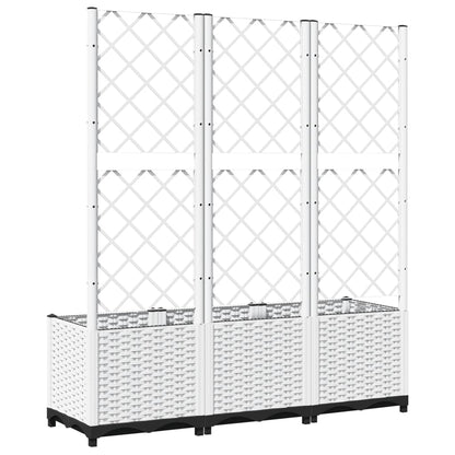 Plantenbak Met Latwerk Polypropeen 120 x 40 x 136 cm Wit