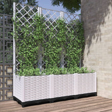 Plantenbak Met Latwerk Polypropeen 120 x 40 x 136 cm Wit