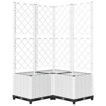 Plantenbak Met Latwerk Polypropeen 80 x 80 x 136 cm Wit
