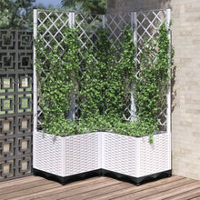 Plantenbak Met Latwerk Polypropeen 80 x 80 x 136 cm Wit
