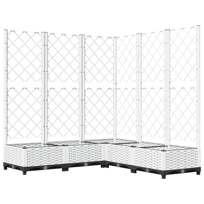 Plantenbak Met Latwerk 20X20X2,5 Cm Polypropeen 120 x 120 x 121.5 cm Wit
